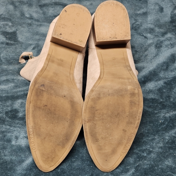3/$25 Old Navy Taupe Suede Booties size 10 - Picture 6 of 6